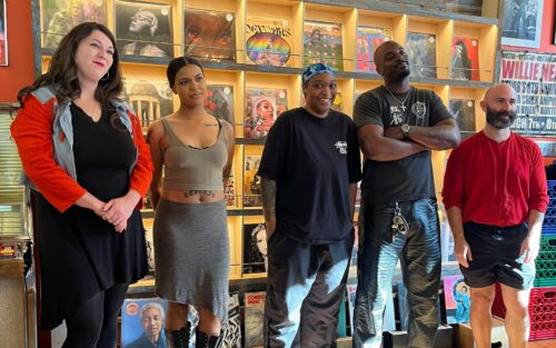 (L-R): Terra Lightfoot, Myst Milano, DijahSB, Sean Leon, and Jeff Cancade aka Devours.